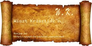 Wiszt Krisztián névjegykártya