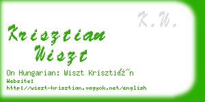 krisztian wiszt business card